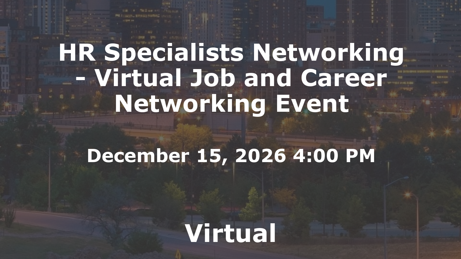 HR Specialists Networking - Virtual Job and Career Networking Event event image